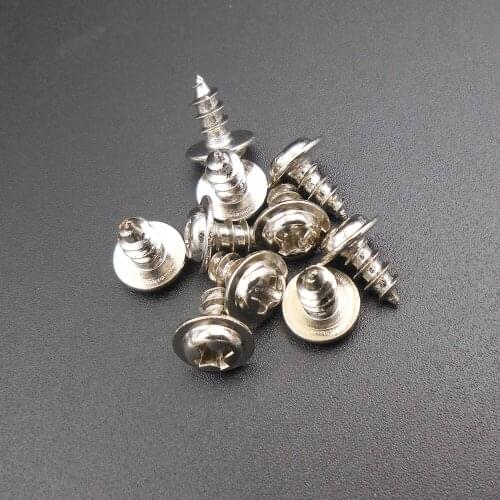1000Pcs M4X8 M4 Round Head Washer Self Tapping Sheet Metal Bolt Screw Screws Ni-plated 4MMX8MM Dia. 4MM X Lenght 8MM *AT349X1000