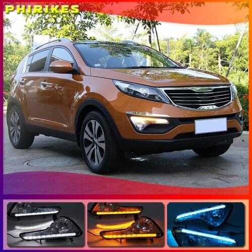 2 Pcs LED Daytime Running Light Driving Light DRL Fog Lamp Cover Car-styling For KIA Sportage DRL 2010 2011 2012 2013 2014