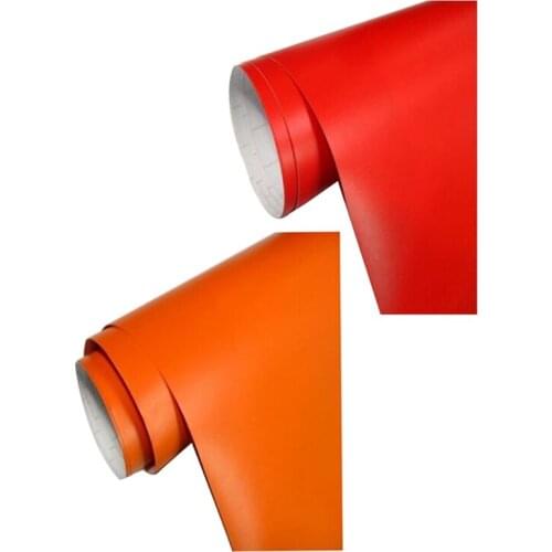 2 Roll Vehicle Wrap Vinyl Film Sticker Air/Bubble Free Self Adhesive, Red & Orange
