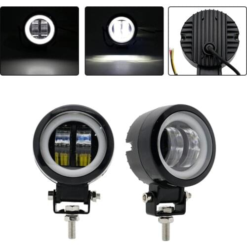 2pcs/1pc Fog Lamp Driving Daytime Off road Light New 20W Led Headlight For Jeeps Motorcycle Halo ATV 12V 24V SUV Worklight Beams