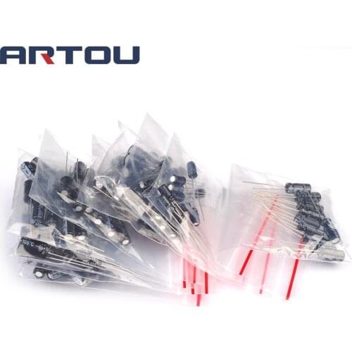 240PCS/2Packs 120PCS=12values *10pcs 1uF to 470uF Aluminum Electrolytic Capacitor Assortment kit