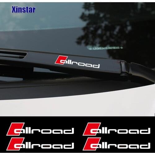 4pcs Allroad Car Windshield Wiper Sticker For A3 A4 A5 A6 A7 A8 TT Q3 Q5 Q7 A1 B5 B6 B7 B8 B9 S3 S4 S5