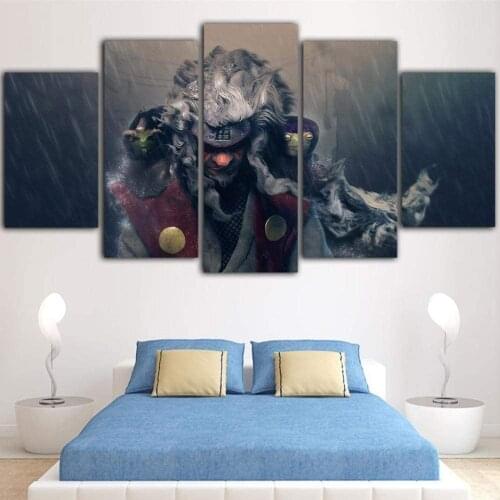 5 Piece Wall Art Canvas Anime Manga Ninja Figure Jiraiya Posters And Pictures Home Living Room The Wall Decoration Paintings