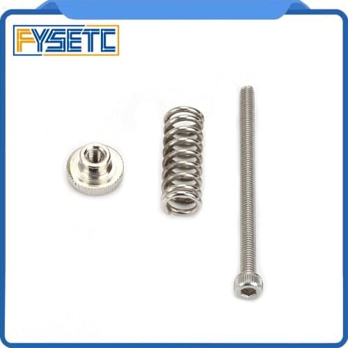 5pcs 3D Printer Parts M3 Thread Screws Nuts 45mm Leveling Spring Knob Part Components Hexagon Hex Stainless Steel