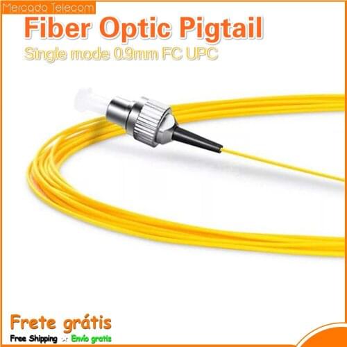 50pcs 100pcs/Lot Single mode 0.9mm FC UPC fiber optic Pigtail 9/125 Optical fiber pigtail Connector