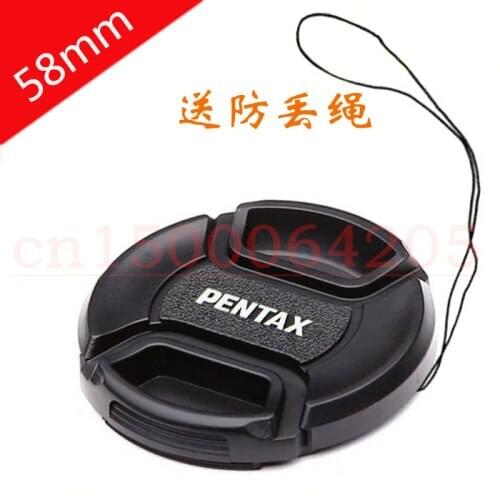 58mm Snap-on Pinch Lens Cap for Pentax PK DA55-300mm 75-300 DSLR KS2 18-50mm K mount DA AF manual camera lens