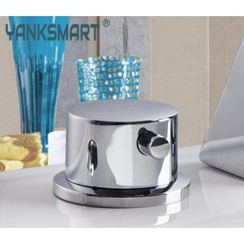 Bathroom Faucet Accessories Control Valve Rotatable Handle Chrome Brass Double Handle Deck Mount CC