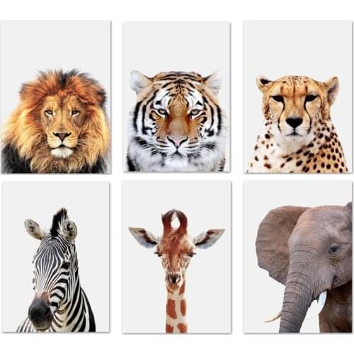 Elephant Leopard Lion Giraffe Animal DIY Diamond Painting Nordic Full Square Drill Diamond Embroidery Home Room Decor Art