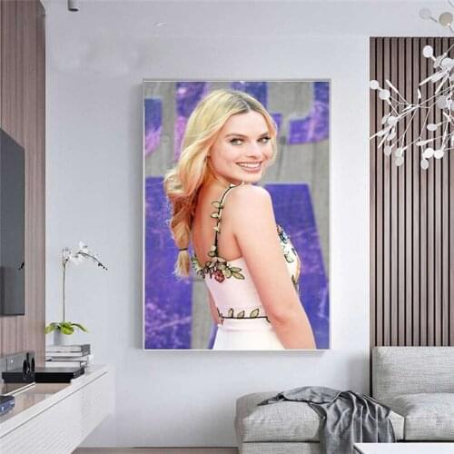 5D DIY full square/round rhinestone diamond painting custom Margot Robbie poster embroidery crafts cross stitch home decoration