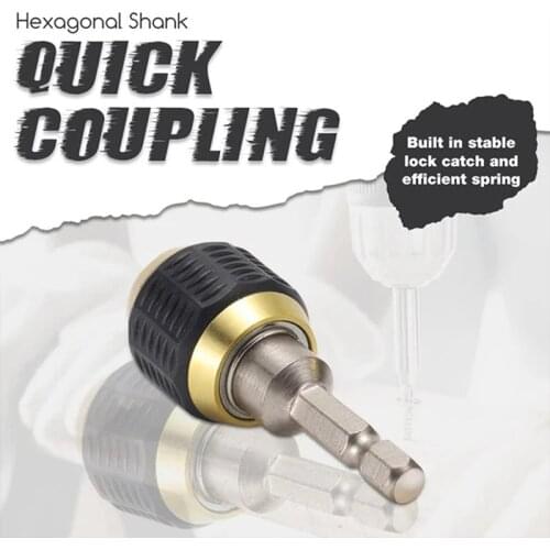 60mm Hex Handle Quick CouplingChange Joint Electric Hand Drill Three Claw Turn 1/4 Inner Hex Self-locking Connecting Rod