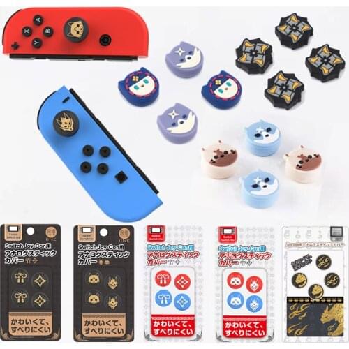 For Monster Hunter RISE Nintend Switch NS Lite Joy-con Controller Thumbstick Case Thumb Stick Grip Cap Joystick Protective Cover