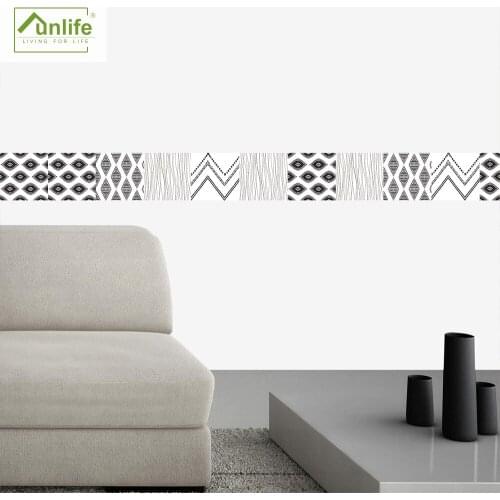 Funlife® Bohemianism Home Wall Stickers Tile Stickers Wall Border Waterproof Self-Adhesive Kitchen Floor DIY Furniture Bathroom