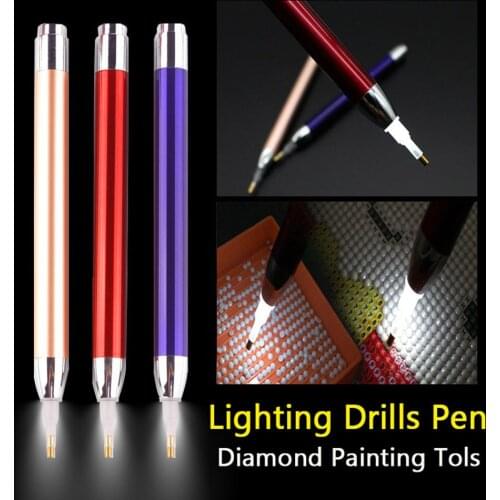Diamond Painting Tool Lighting Point Drill Pen For Square Round New Diamond Pens 5D Painting with Diamonds Accessories