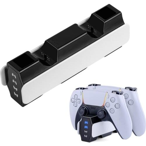 Controller Dual Charger Dock for PS4/PS5 Game Console with Gamepad USB Charging Dongle Stand Station Accessories