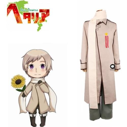 Hetalia Axis Powers APH Russia Ivan Braginsky full set Uniform Cosplay Costumes Halloween