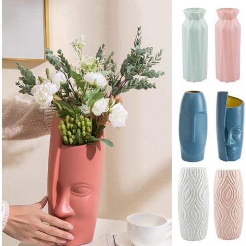 Creative Vase Decoration Cactus Vase Home Decoration Flower Arrangement Living Room Origami Plastic Vase European Style