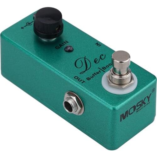 MOSKY Mini Single Dec Buffer Guitar Effect Pedal Clean Boost True Bypass Booster Electric Guitar Effect Pedal with Clean Booster