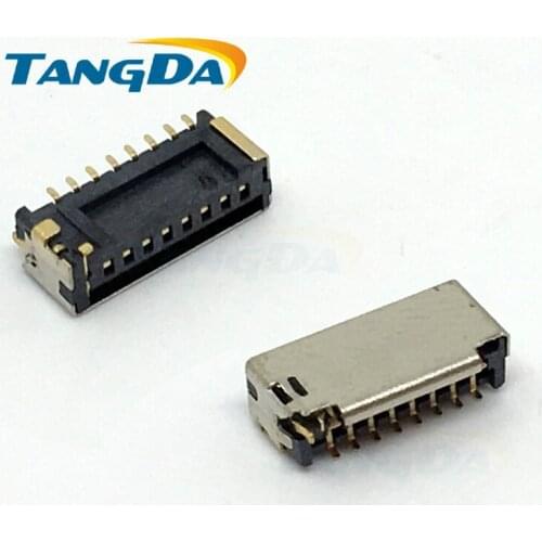 Mini TF card seat short type MICRO SD seat have test foot memory card slot Pluggable type 8p 9pin connector A