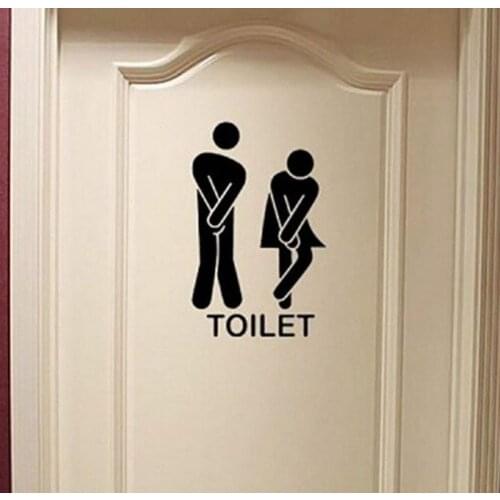 Toilet Door Stick Man/Women Door Stickers Vinyl Decals Decoration Sign Art Fashion Decor UD88