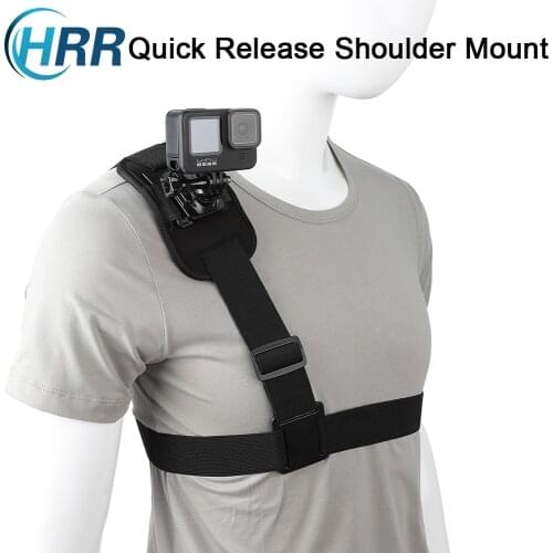 Shoulder Mount Strap Clamp for GoPro Hero 9 8 7 6 5 4 MAX AKASO SJCAM EKEN DJI Osmo Action Insta360 Sports Camera Accessoires
