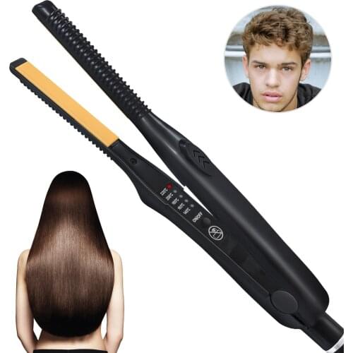 Small Hair Straightener Ceramic Floating Plates Hair Crimpers MCH Heater Curling Iron Straighteners Hairstyler Tool Bangs Curler