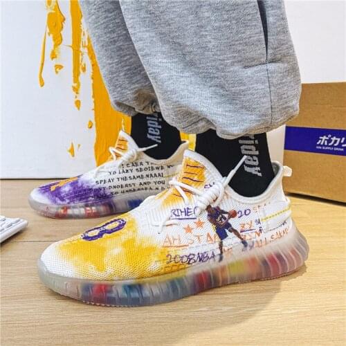 Spring Summer New Fashion Sports Breathable Gym Shoes Non-slip Wear Resitant Running Shoes Daily Casual Men Net Shoes