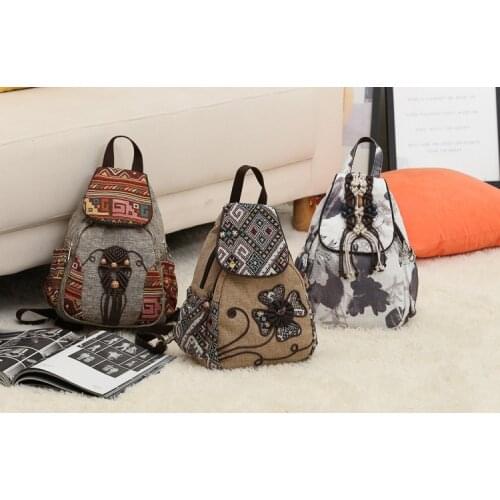 New Fashion Appliques Women Cute Backpack!Hot Casual Lady Shopping Backpacks Top Canvas Embossing Appliques Small Cover backpack