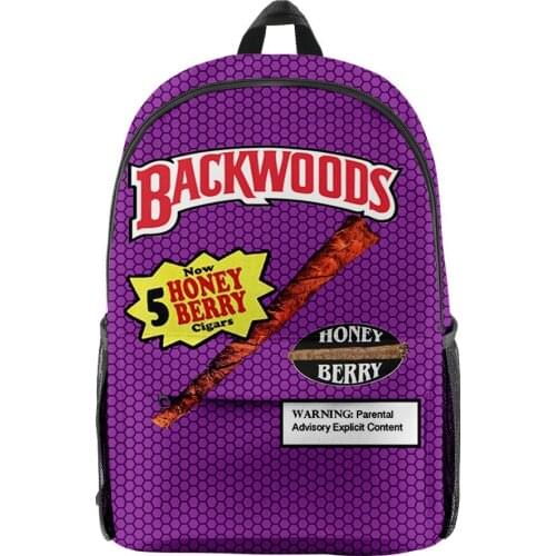 New Backpack Backwoods 3d Printed Bag BACKWOODS Cigar 3D Digital Printing Student Backpack School Student Casual Laptop Bag