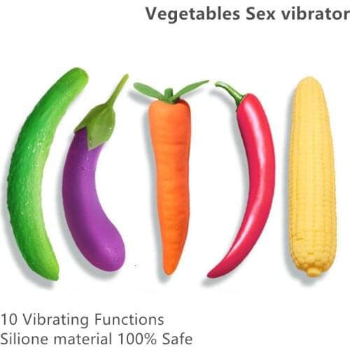 Vegetables Sex Vibrator G-spot Simulation Masturbator Vibrating Dildo Penis Pussy Massage Sex toys for Women Masturbation