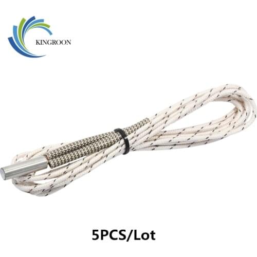 KINGROON 5PCS/Lot Upgrade 12V/24V 50W Cartridge Heater 6*20mm Heating Tube For V6 J-Head Extruder 3D Printer Part Cartridge tube