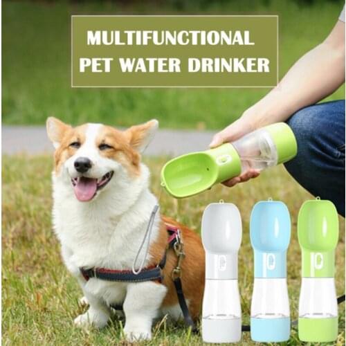 Portable Dog Travel Water Bottle Dogs and Cats Water Bottle Pet Drinking Cup for Walking Traveling Multifunctional Outdoor Water