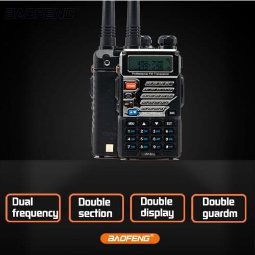 Baofeng UV 5RE UV5RE Portable Walkie Talkie PTT CB Ham Two Way Radio Intercom 5W for Police New UV5R 5R Upgrade Hunting Hiking
