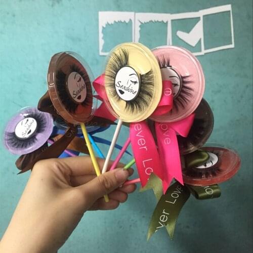 New Style Lollipop Strip Eyelashes 10 Pairs/lot 100% 3D Top Real Mink lashes Mix Style Please Let Us Message About P Catalogue