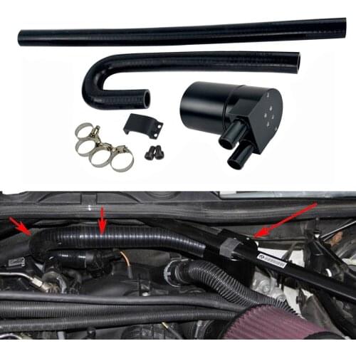 High Performance Black Aluminum Alloy Reservior Oil Catch Can Tank for BMW N54 335i 135i E90 E92 E82 2006-2010