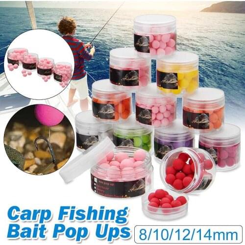 8/10/12/14mm Smell Ups Carp Fishing Bait Boilies Floating Ball Beads Feeder Lure Formula Fishing Tool