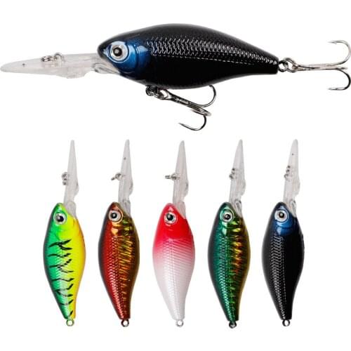 1pcs 8cm7.2g Minnow Fishing Lure Bionic 3D Eyes Hard Artificial Bait with Feather Fish Lures Sea Fishing Bait Fishing Tackle