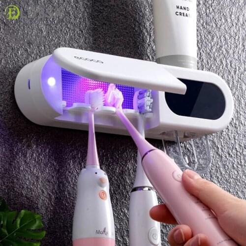 ELOSSA Intelligent Toothbrush Holder Sterilizer Timming UV Disinfection Toothbrush Disinfectant Holder Home Bathroom Accessories