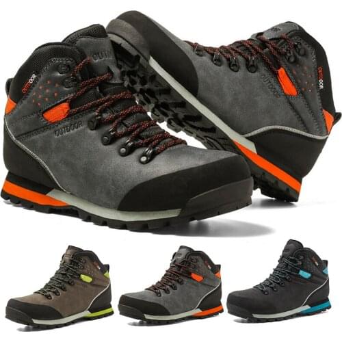 Waterproof Hiking Shoes For Men Suede Mountain Climbing Shoes Quality Outdoor Trekking Shoes Breathable Hiking Hunting Boots