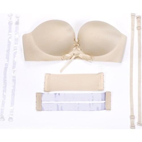 Mozhini Small push up bra strap rope b female bra wireless lb seamless sexy underwear bra finger massage palm cup bra