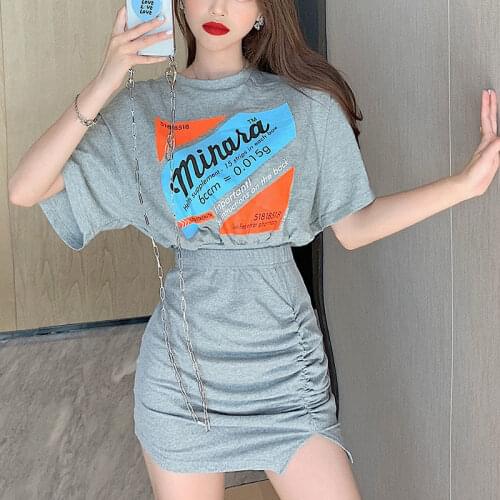 High Quality 2 Piece Set Women Skirt And Top 2021 New Short Sets Pleat Skirts Dress Sets KPOP Summer Black Two Piece Set Skirt