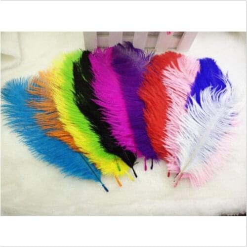 10-500Pc 20-25CM 8-10" Cheap Ostrich Feathers for Crafts Jewelry Making Wedding Party Decor Accessories Wedding Decoration Plume