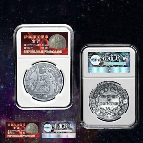 10Pcs Coin Holder Display Slabs Storage Box Case Grade Clear Plastic Coin Capsules Collection Supplies