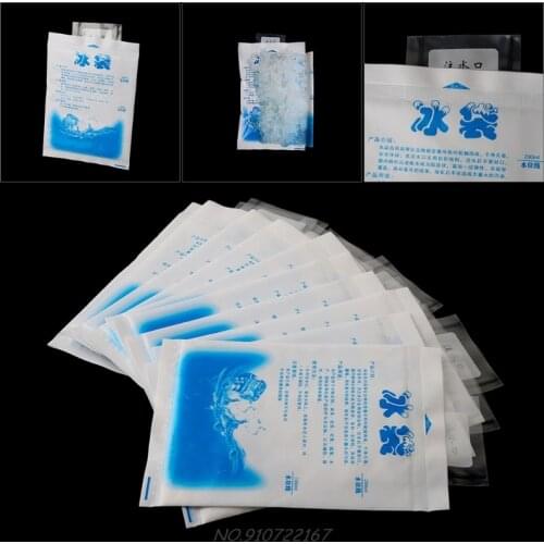 10PCS Reusable Plastic Cooler Bag For Food Storage Ice Gel Packs Cubes N23 20 Dropshipping