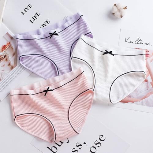 2021 Sexy Cotton Womens Panties Briefs Lingerie Underwear For Girls Sensual Female Free Shipping Shorts Brazilian Lovely Thread