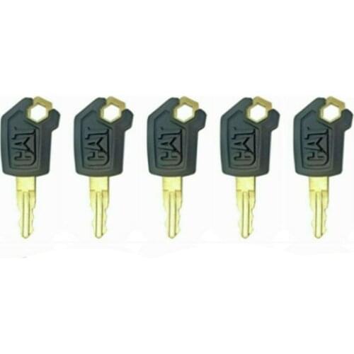 5pcs/set Copper Key For Caterpillar 5P8500 Heavy Equipment Ignition Loader Dozer Key