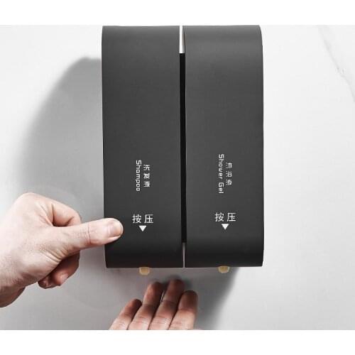 Hole-Free Hotel Bathroom Toilet Press Shampoo Shower Gel Box Wall Hanging Soap Dispenser Toilet Sannitizer Replacement Bottle