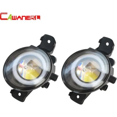Cawanerl For Nissan March 3 / III (K12) Hatchback 2003-2010 Car LED Bulb Fog Light Angel Eye Daytime Running Light 12V 2 Pieces