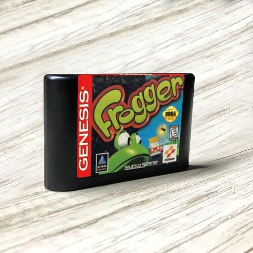 Frogger - USA Label Flashkit MD Electroless Gold PCB Card for Sega Genesis Megadrive Video Game Console