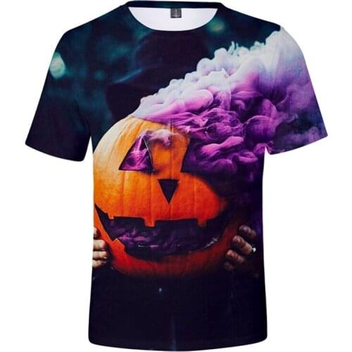 Halloween Horror 3d T Shirts Print Summer Fashion Men Women T-shirt Short Sleeve 3D T-shirts Homme Tee Shirt Sweatshirts Top 4XL