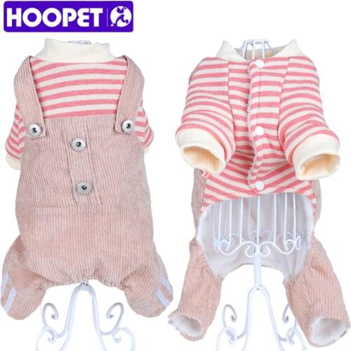 HOOPET Pet Clothes Puppy Jumpsuit for Dogs Overalls Warm Winter Clothing High Quality